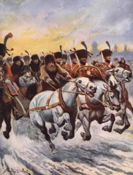 Napoleon beim Rückzug aus Moskau